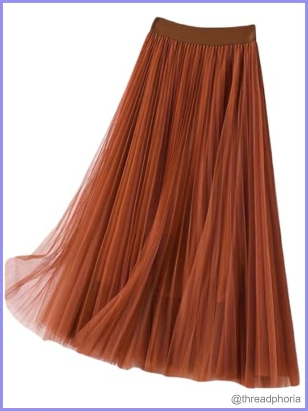 Plus Size Tulle Maxi Skirt High Waisted A-Line Mesh Skirt